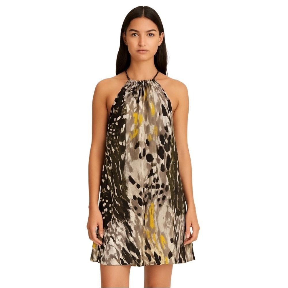 ZOA New York Animal Print Halter Dress